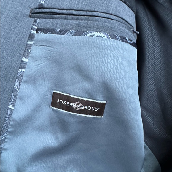 Joseph Abboud White Suit Jacket in Gray Size 52 Regular - Picture 2 of 5